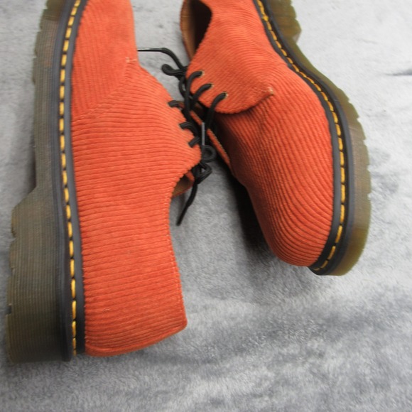 Dr. Martens 1461 Oxford Shoes Mens 13 Orange Corduroy Classic Lace Up Casual EUC - Picture 8 of 16